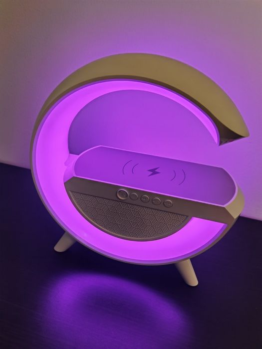 Boxa bluetooth, încărcare wireless, lumini. NOU