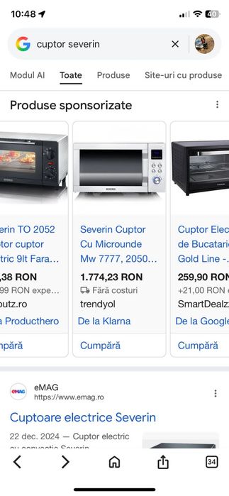 Cuptor Severin cu microunde