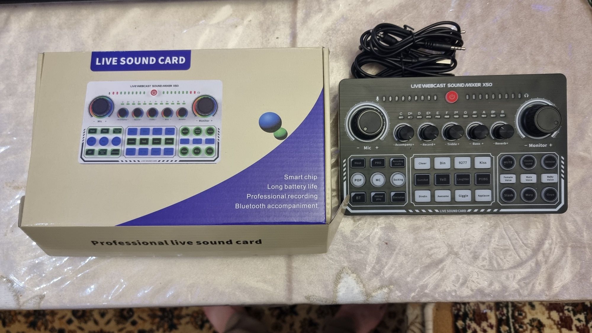 Zvuk kartasi. Ovoz kartasi. Ovoz yozish kartasi, sound mixer x50
