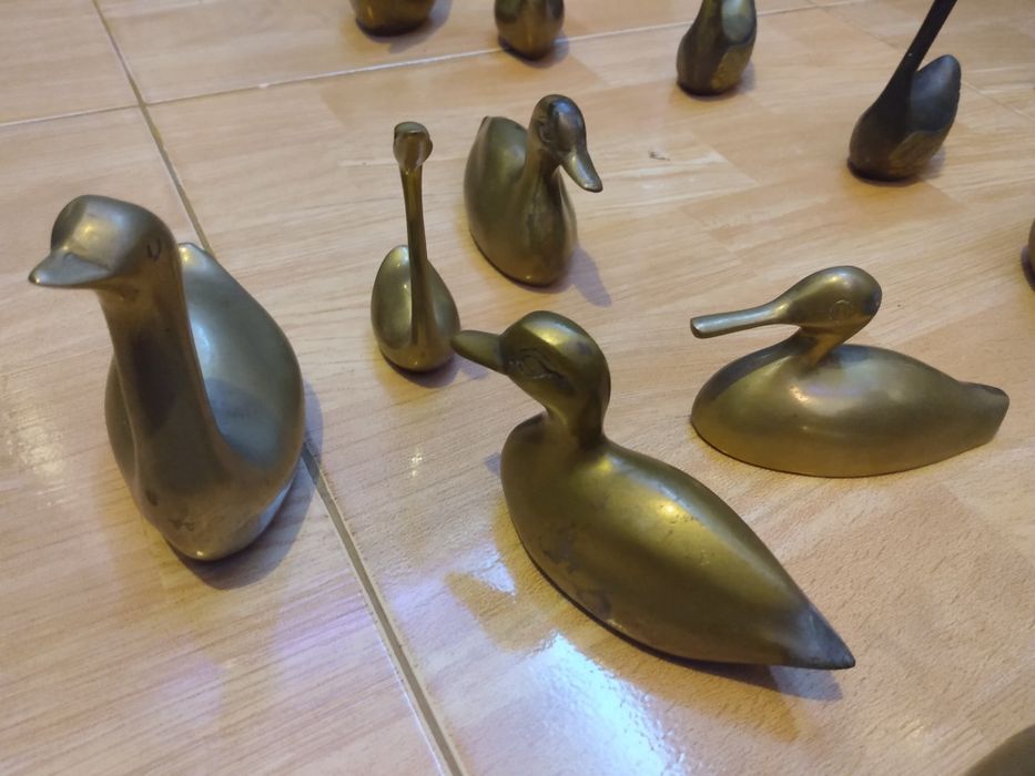 11 rate, gaste si lebede din alama, de colectie, vintage
