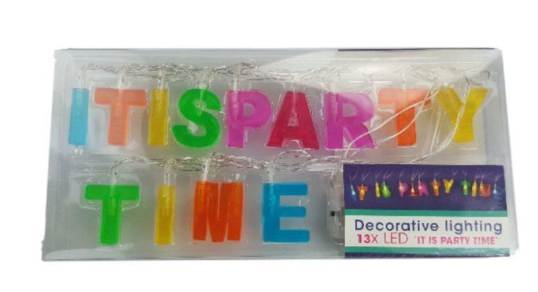 Лампики за парти/ светеща ЛЕД декоративна верига I'ts Party Time