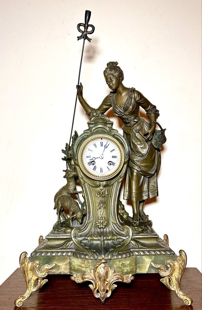 Ceas de Semineu  bronz - JAPY FRERES Medaliat argint in 1855 PARIS