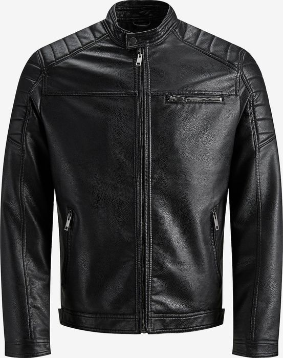 Мъжко спортно елегантно кожено яке Jack Jones