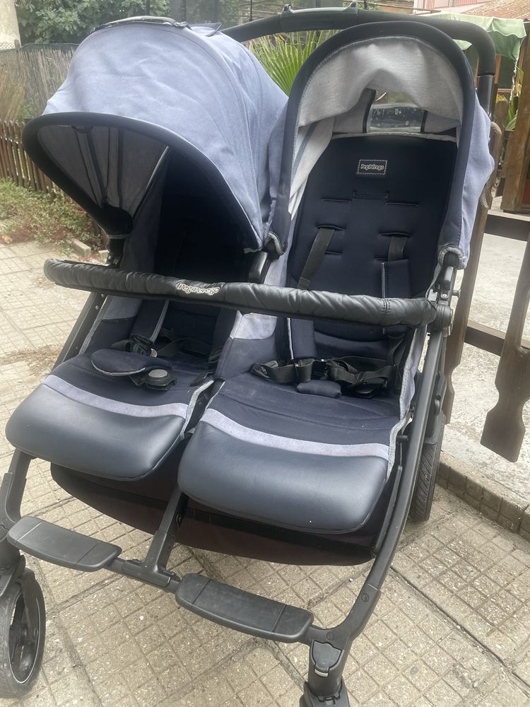 Количка за близнаци Peg Perego Book for two и кошчета  Porte enfant