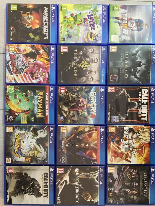 PS4 1TB + 4 controllere + 33 jocuri – Pachet complet