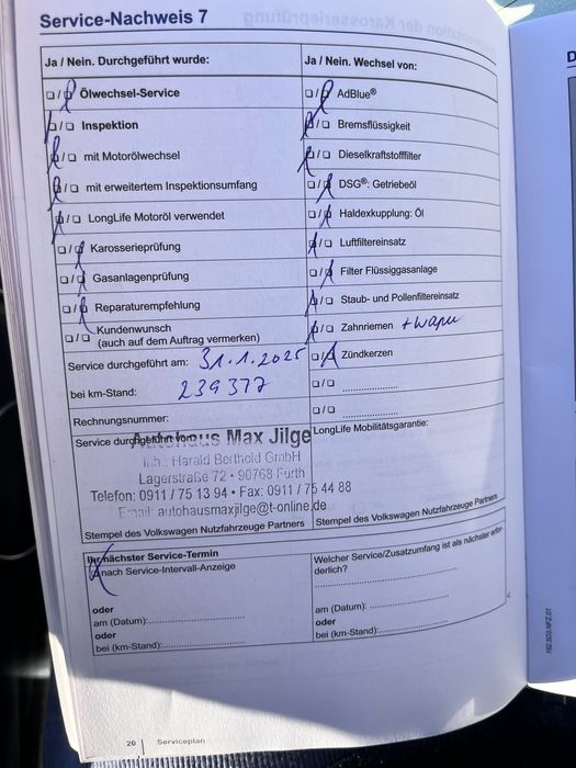 VW Crafter Doka 2016 7 locuri