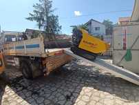 Mini-dumper pe senile, sarcina 650 kg, motor benzina 9cp