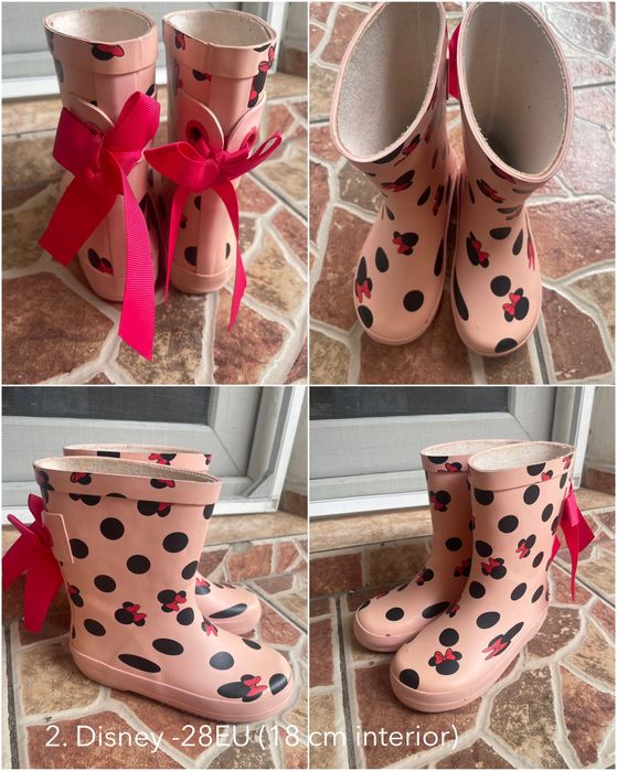 Cizme ploaie copii baieti/fete(Minnie Mouse) Disney,Reserved,Decathlon