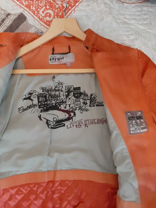 Женско яке от естествена кожа