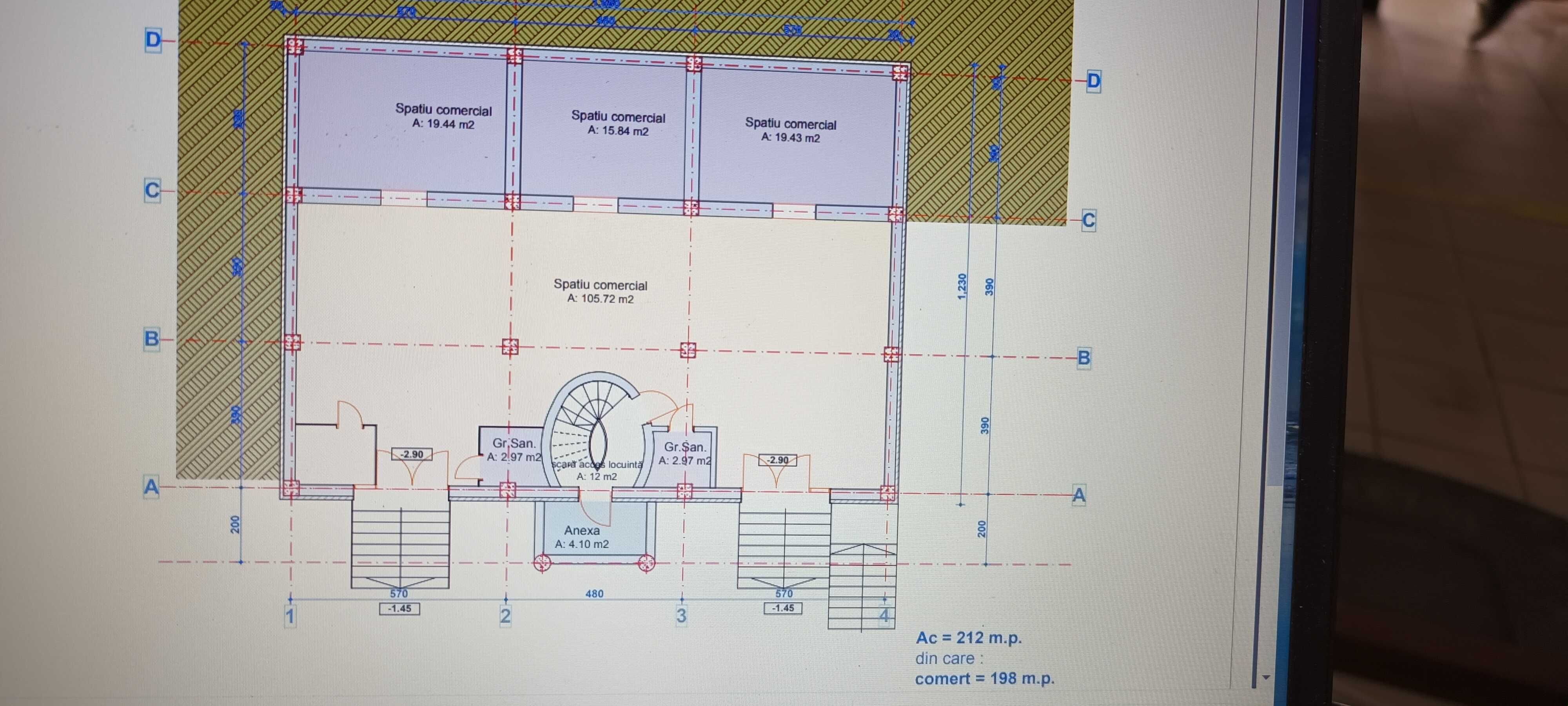 Spatiul comercial central Bacau langa Sala Sportului