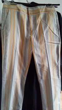 pantaloni Stefanel, S-M, cu dungi in culori pastel