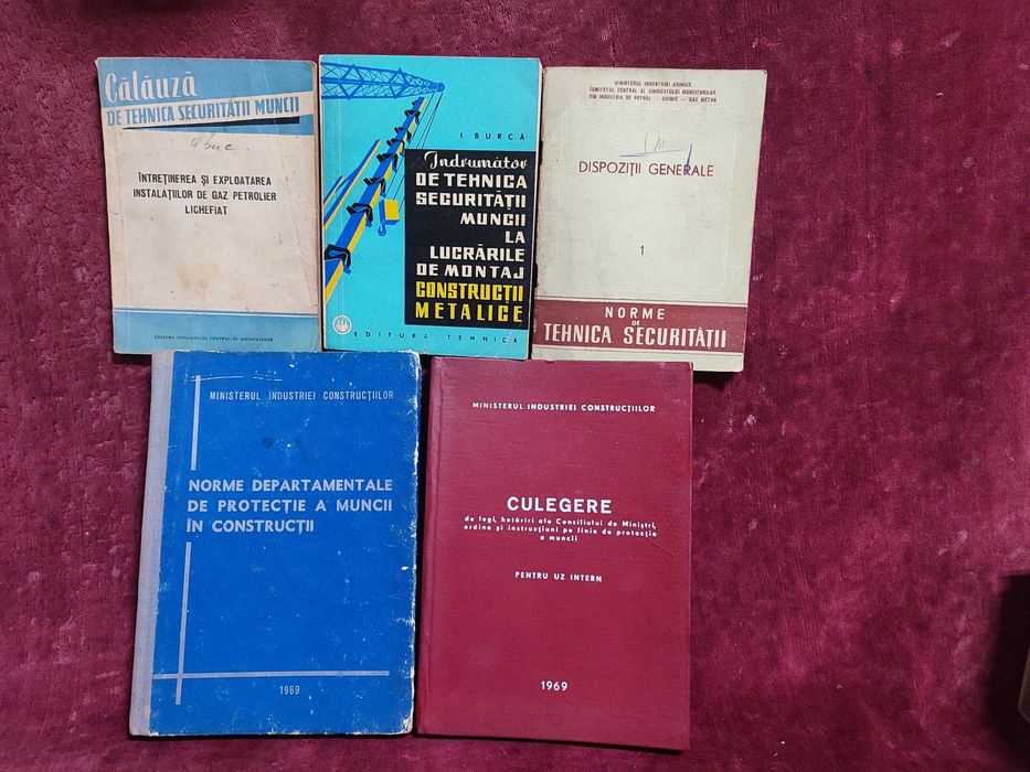 Carti tehnice, prot. muncii, legi, norme, cataloage VECHI