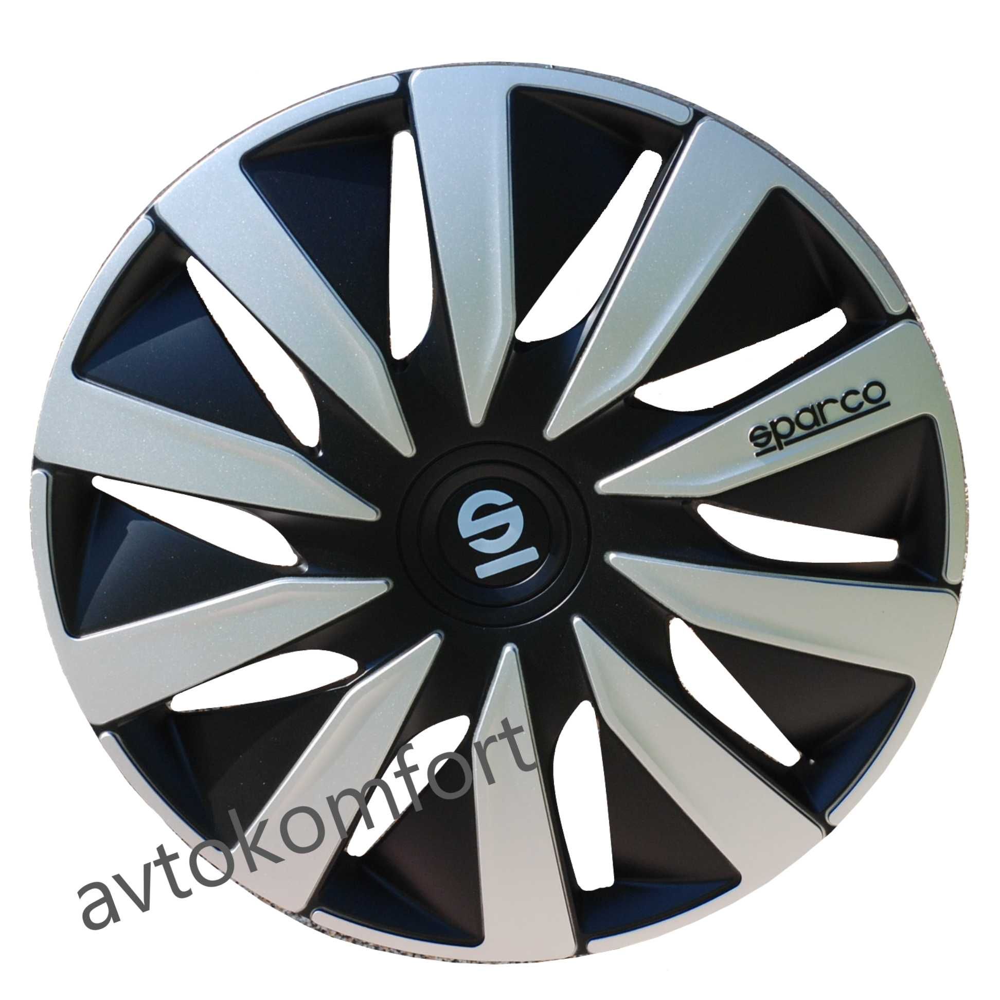 Sparco Двуцветни Тасове  Капаци За Джанти 15" Или 16" Черно Сиво