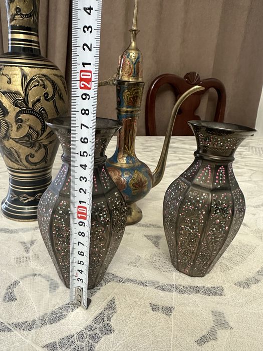 Вазы латунь Индия Клуазоне