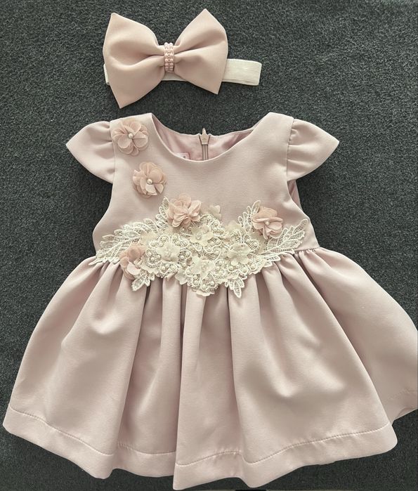 Rochie deosebită botez 3 piese