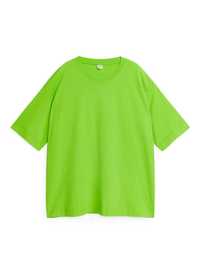 овърсайз тениска ярко зелено Arket