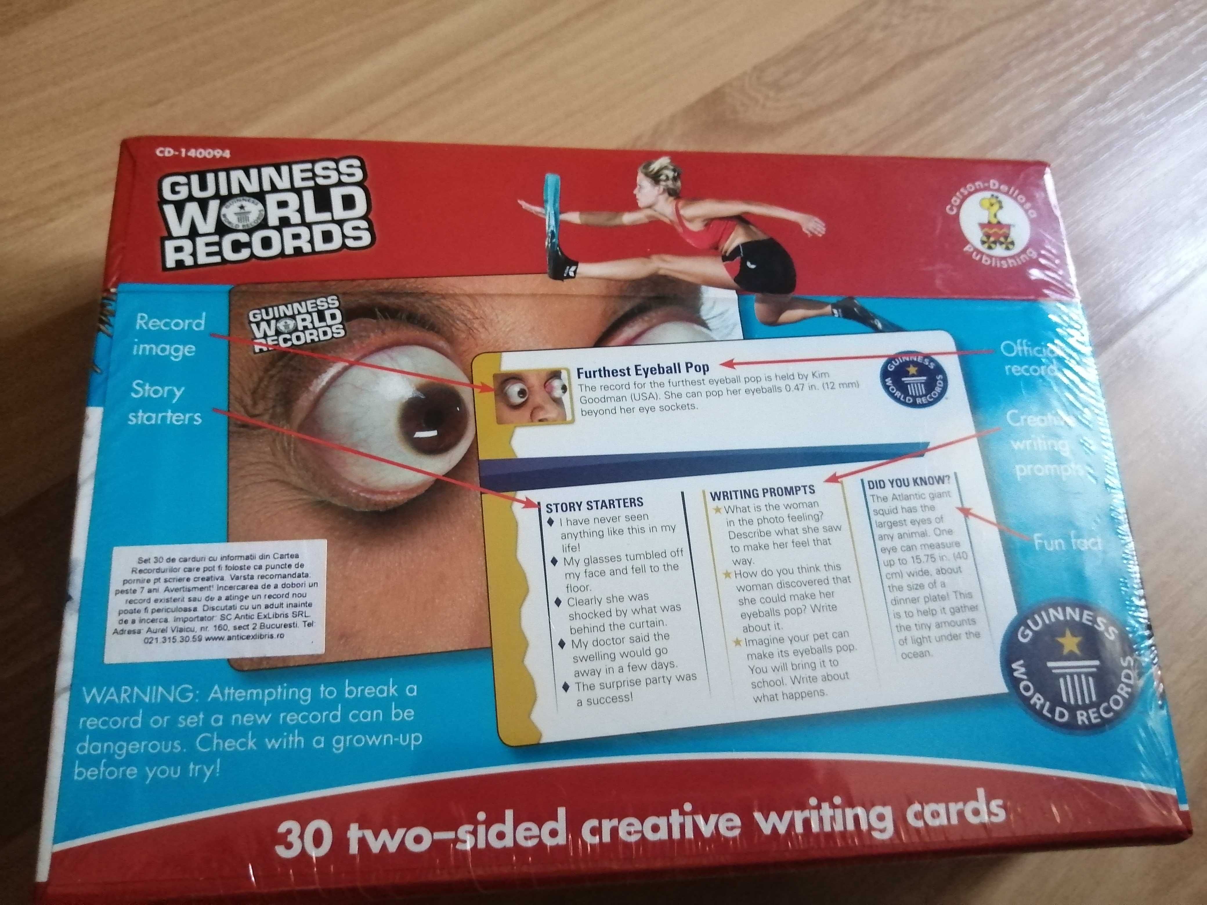 Joc Creative Writing Cards - Guinness World Records, produs nou.