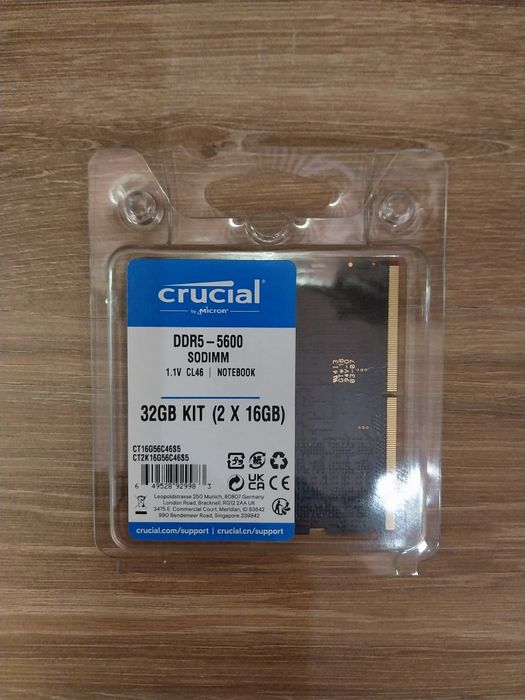 Memorii Crucial Notebook DDR5-5600 SODIMM 32GB KIT