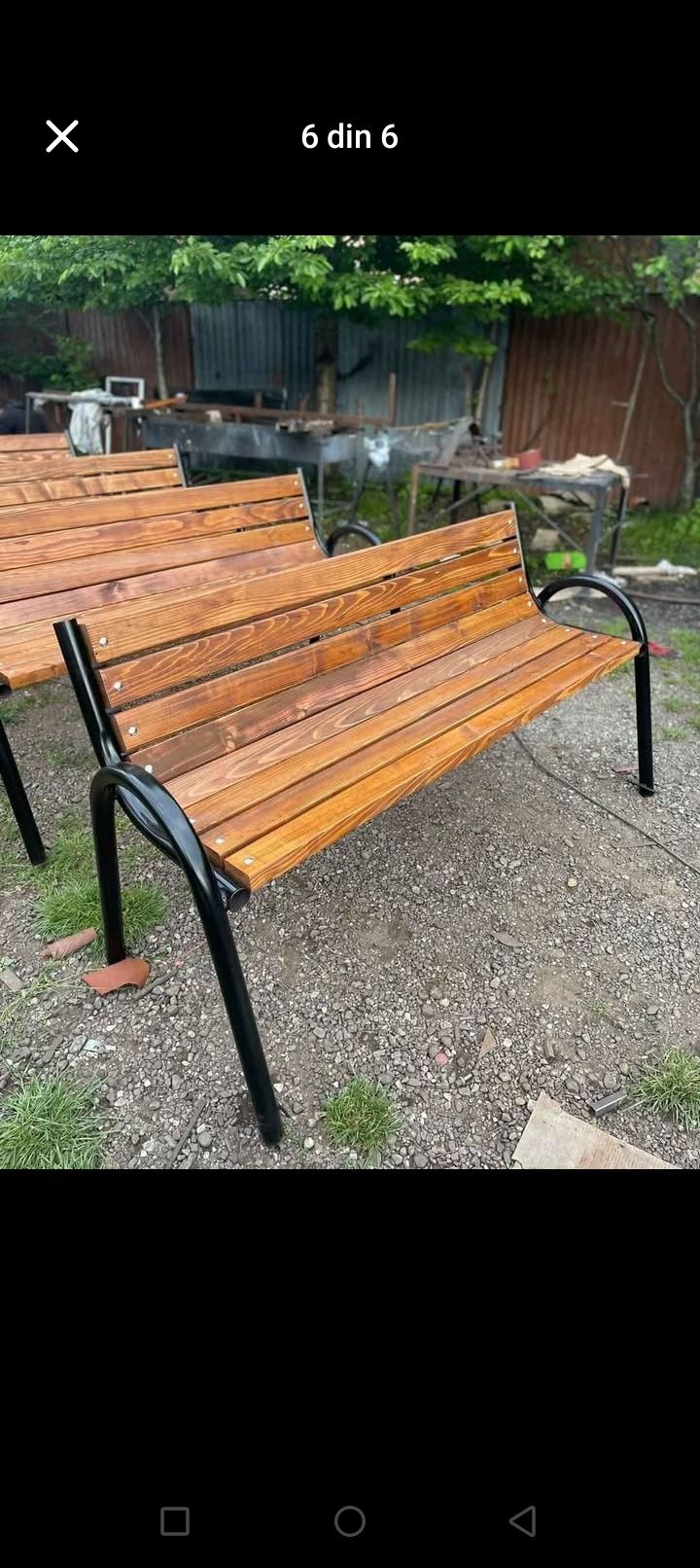 Banca cu spatar parc și gradina
