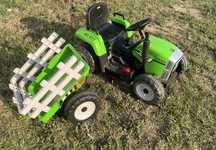 Детски Акумулаторен трактор Farmer Зелен 12V с ремарке 150лв