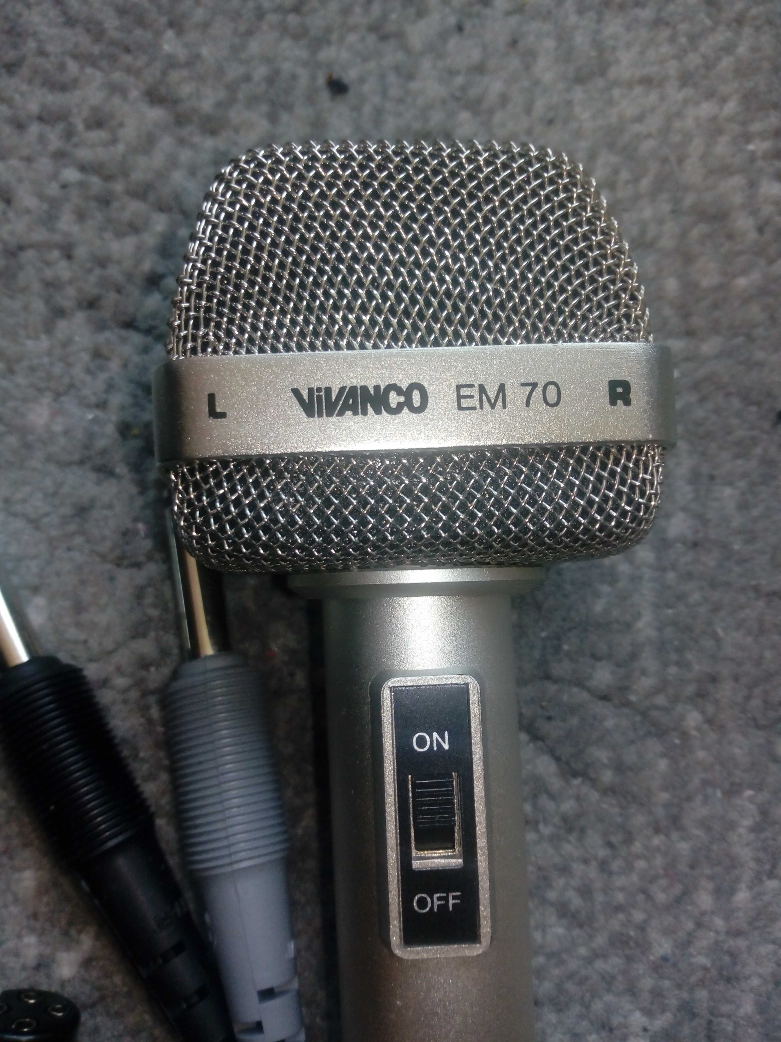Стерео кондензаторен микрофон VIVANCO EM 70,ЦЕНА 35лв.
