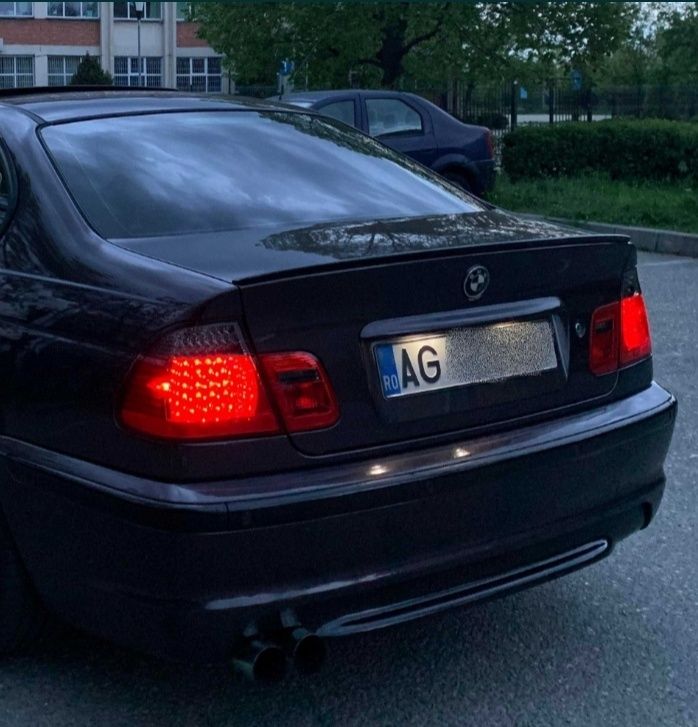 Eleron Spoiler codita lip tuning sport BMW Seria 3 E 46 negru lucios
