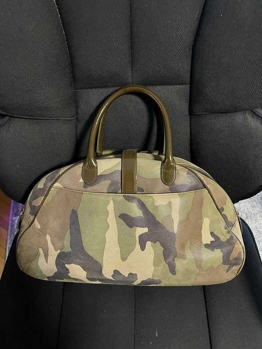 Geantă Dior Camouflage Double Saddle Bowler – originală