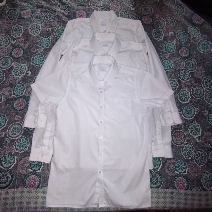 Белые рубашки и поло для мальчика на рост 134,140,146 см