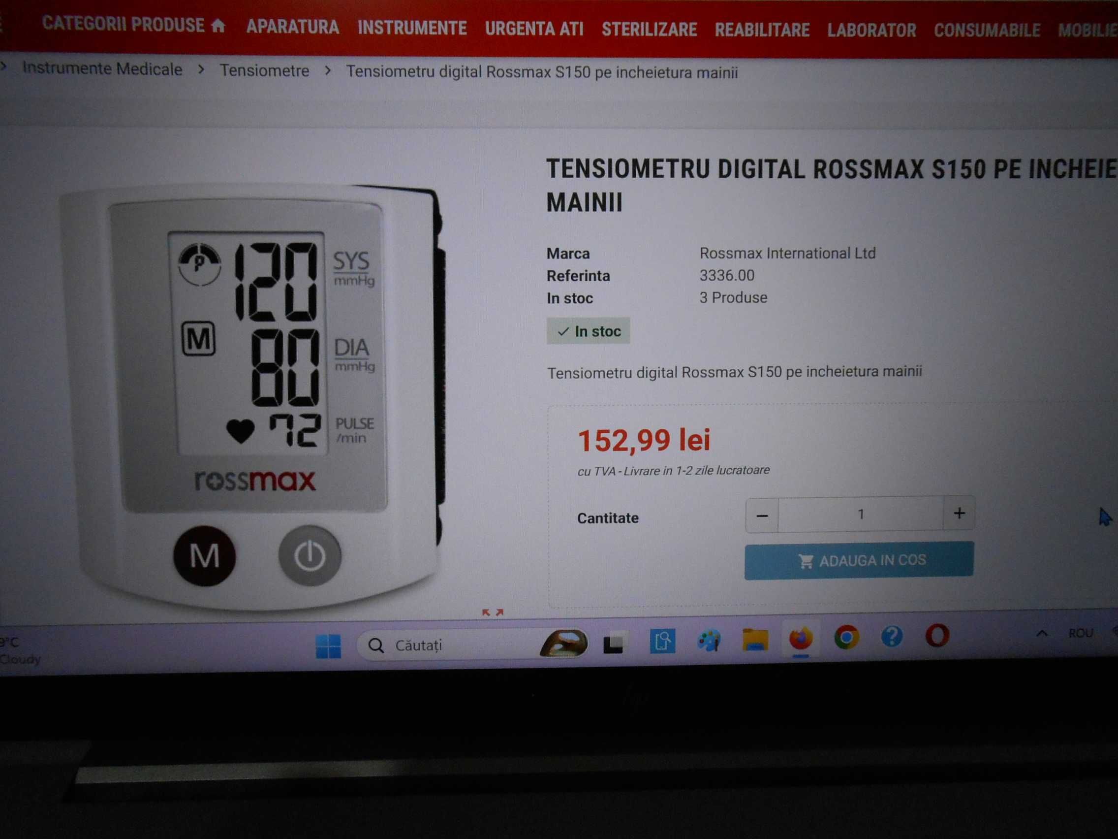 Rossmax S150 Tensiometru digital automat pentru incheietura mainii