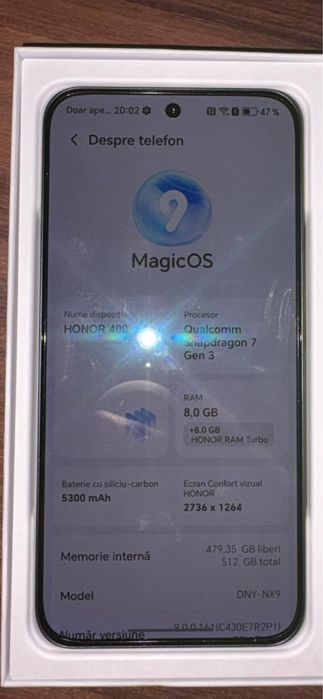 Telefon honor 400 de vanzare nou nout doar deschisa cutia in garantie