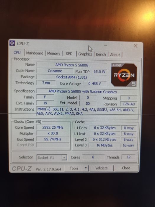 Procesor ryzen 5 5600g am4