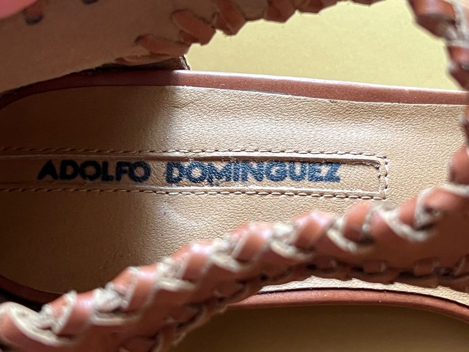 Sandale Adolfo Dominguez maro piele