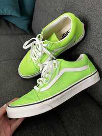 Tenisi Vans Old Skool verde neon