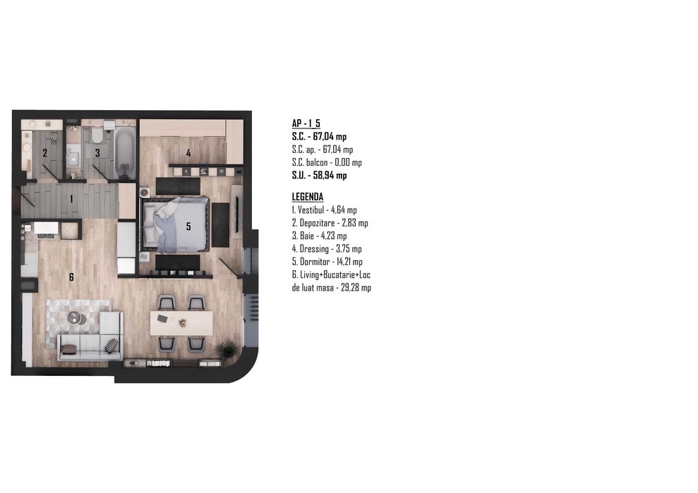 Apartament de vânzare – Nr. 9 | Sophie Residence, Oradea