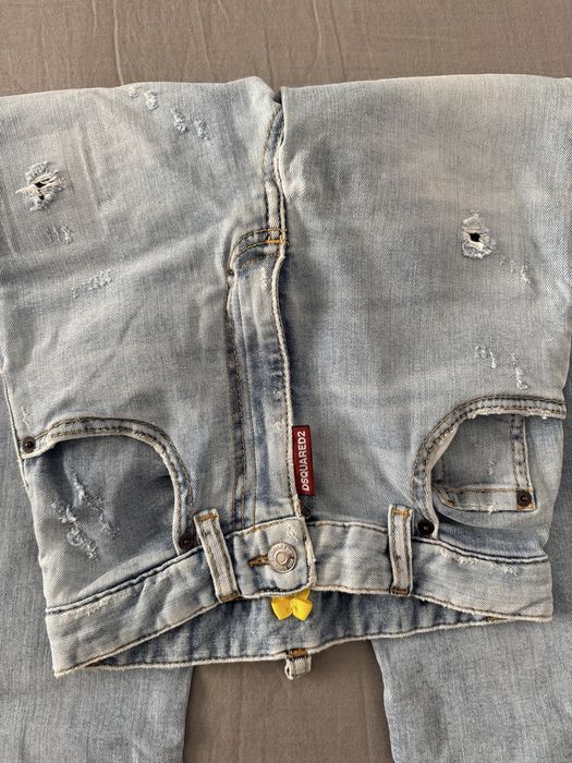 DSQUARED2 logo-tag distressed skinny jeans