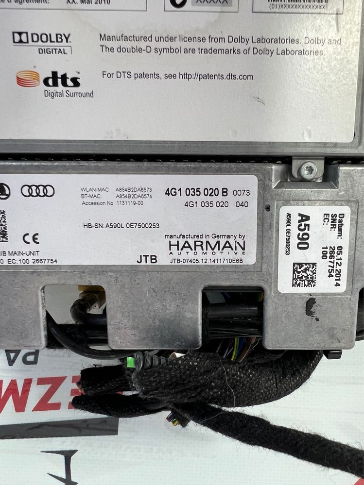 Unitate MMI MIB Multimedia Audi A6 4G C7 A7