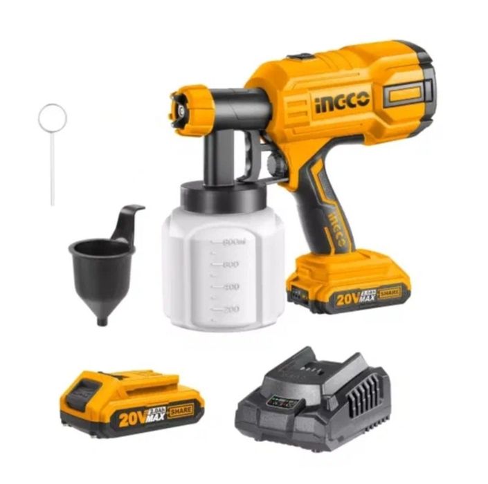 Аккумуляторный краскопульт Ingco