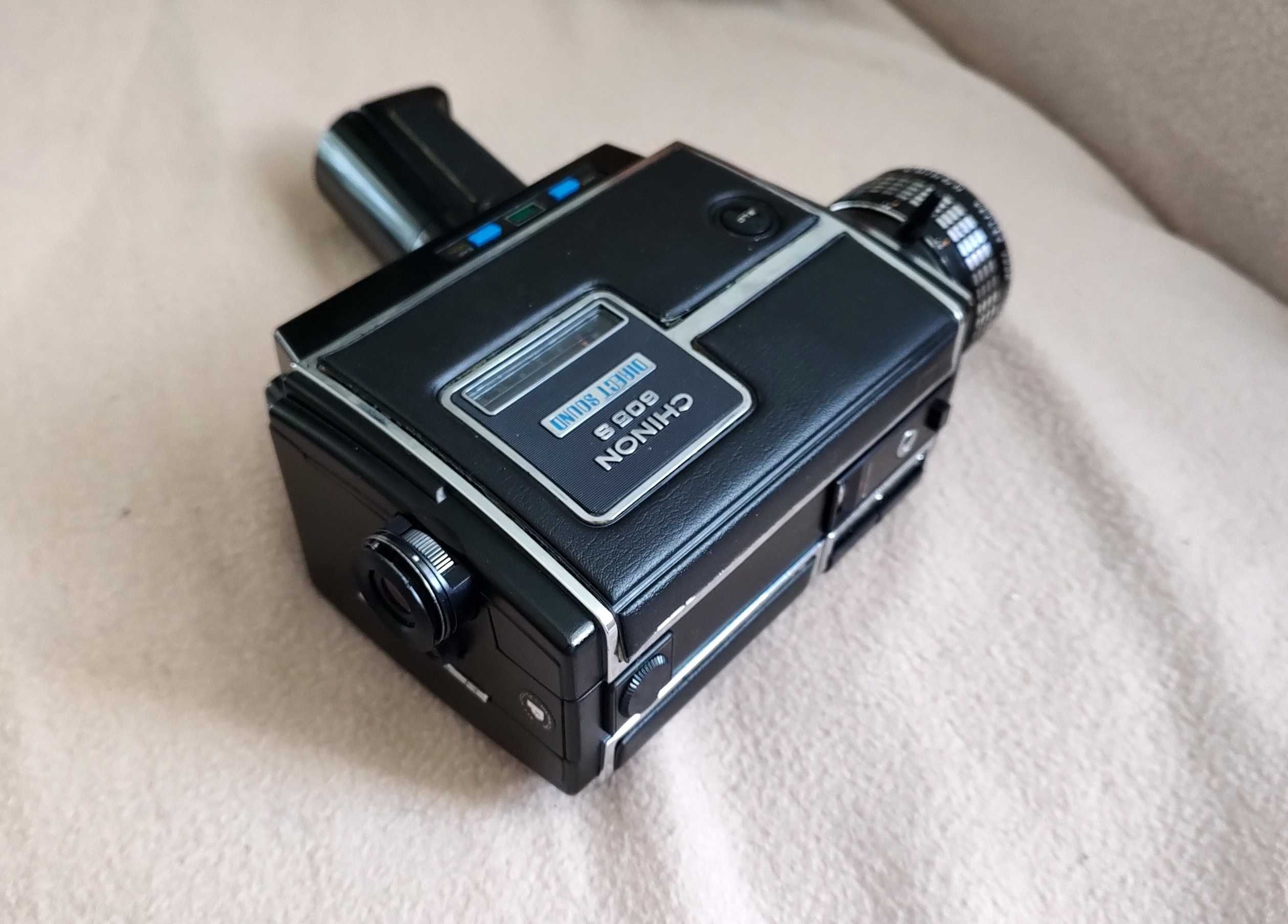 Camera video film Super 8 Chinon 605 S Direct Sound + geanta - vintage