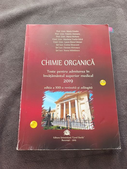 Chimie organica- teste pentru admitere
