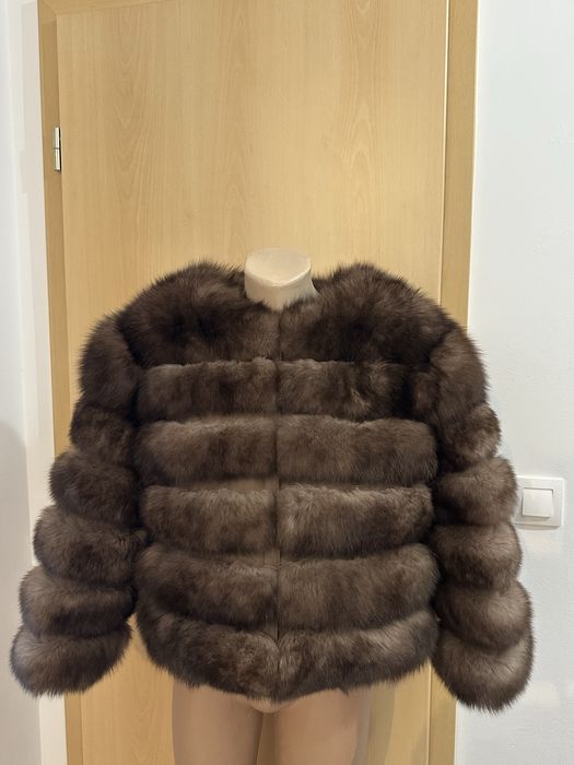 Blana naturala vulpe noua model 2 in 1 se face si vesta