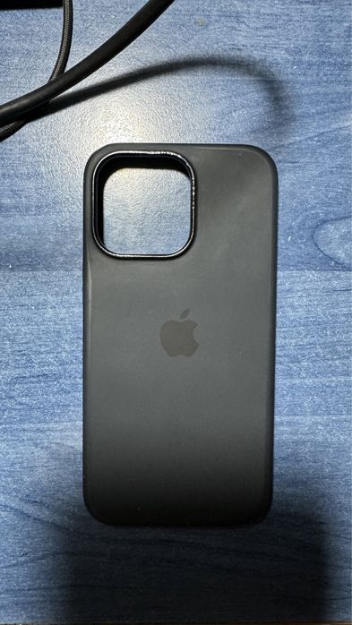 Husa apple iphone 14 pro originala neagra silicone midnight black