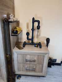 veioza/lampa steampunk, stil industrial, fitinguri fonta, handmade