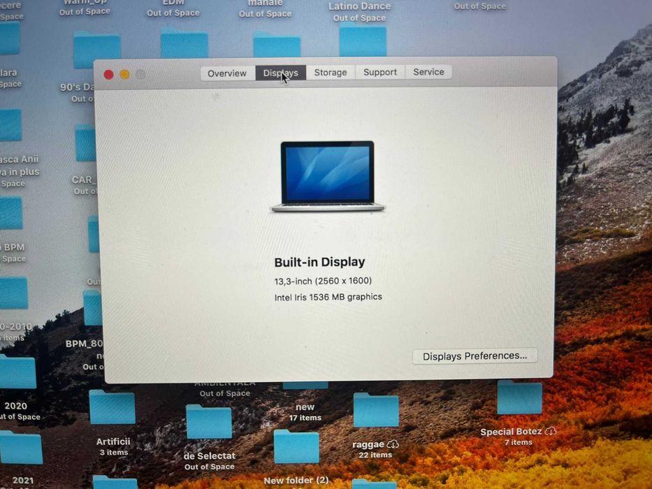 MacBook Pro Late 2013 Retina Iris, Intel Core i5, 8Gb rami, SSD 256Gb,