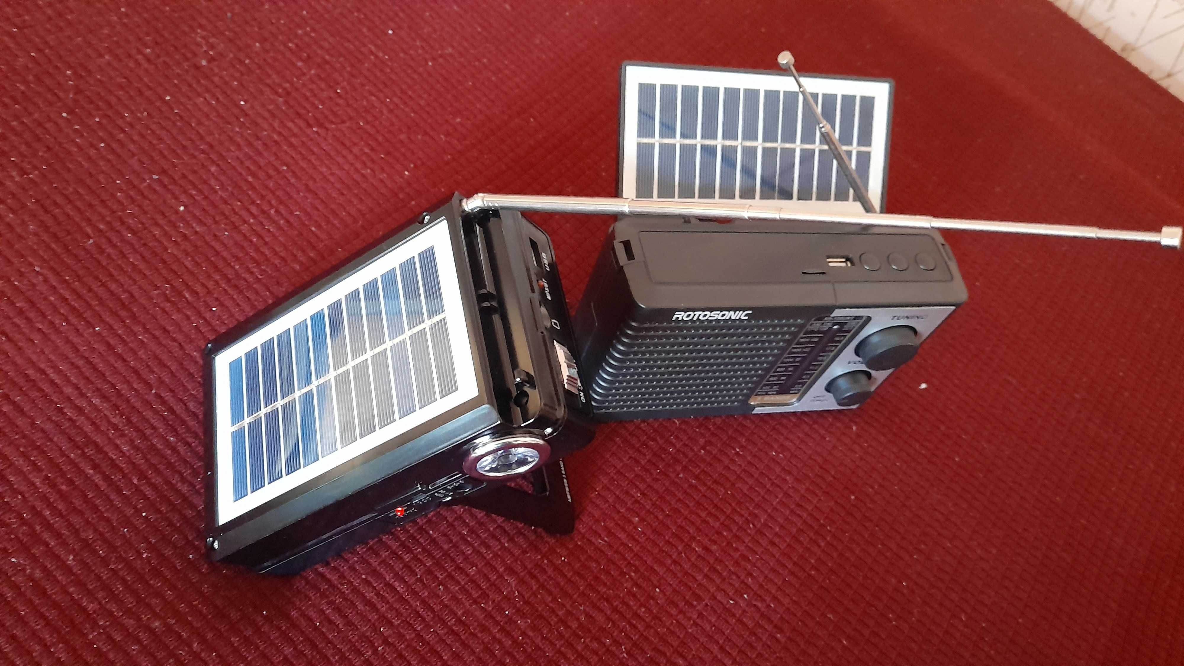 radio solare acumulator mp3 player bluetooth usb stick card lanterna