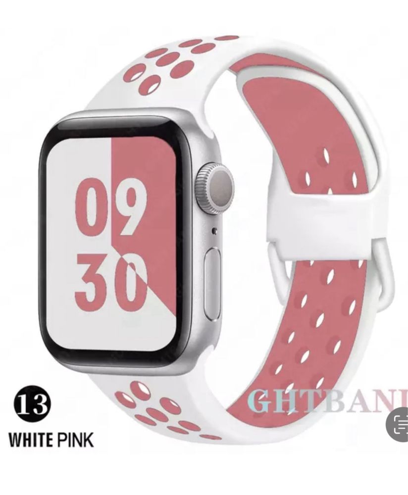 Curea Husa Silicon Catifea Perforata Gauri Compatibil Ceas Apple Watch
