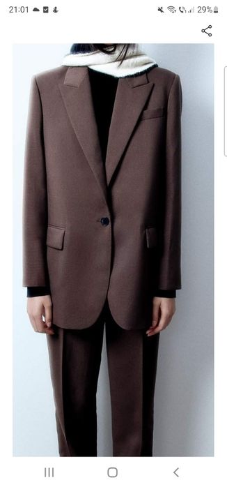 Sacou satinat zara overzide