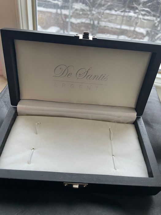 Cutie bijuterii Argint cu mahon: De Santi Argenti Vintage stare buna!