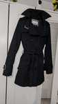 Trench cambrat negru xs