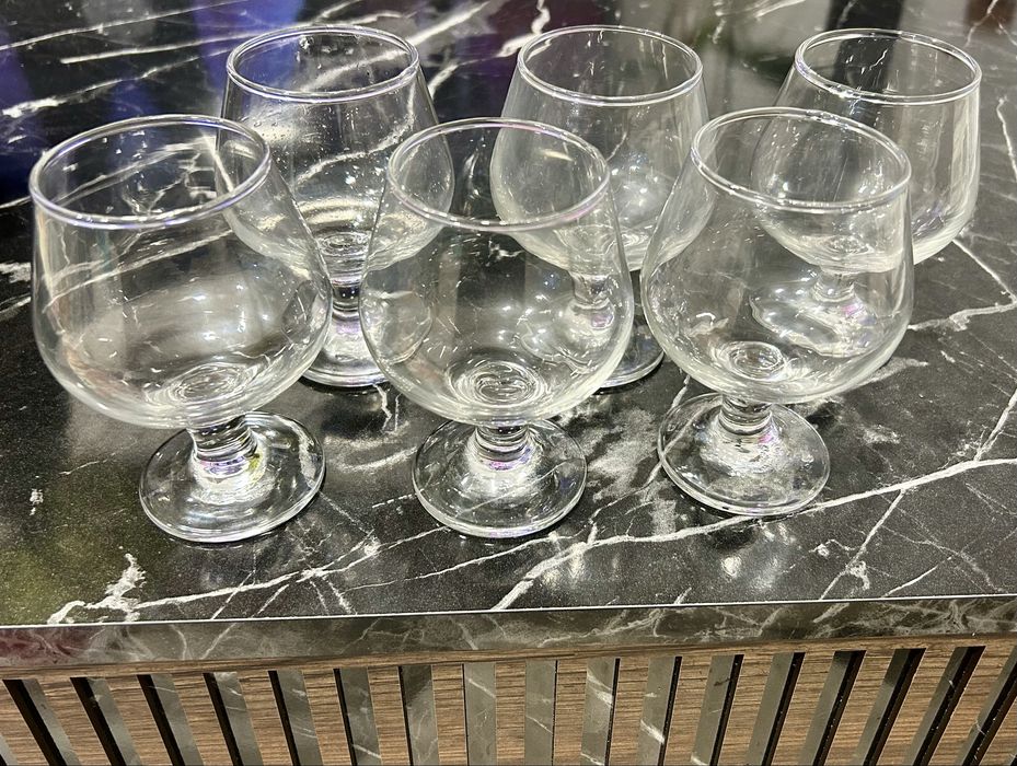 Set 6 pahare din sticla pentru vin sau whiskey 120 ml