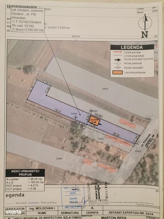 Teren intravilan de vanzare in Glodeni - 15 € / mp